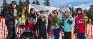 A team of ski racers